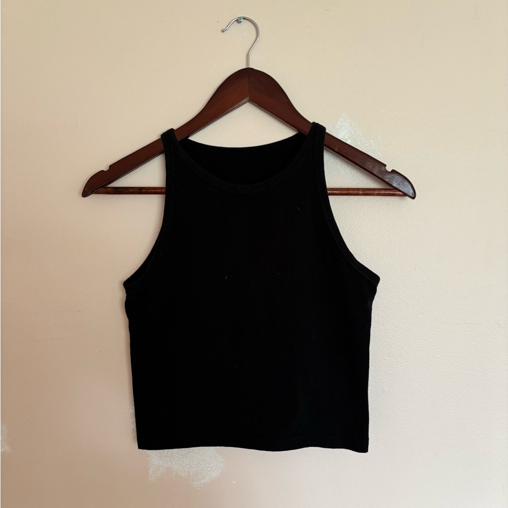 Amazon Black Racerback Crop Tank Top for Women